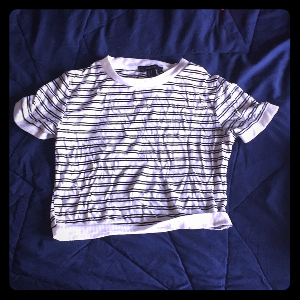 Forever 21 striped Crop Top